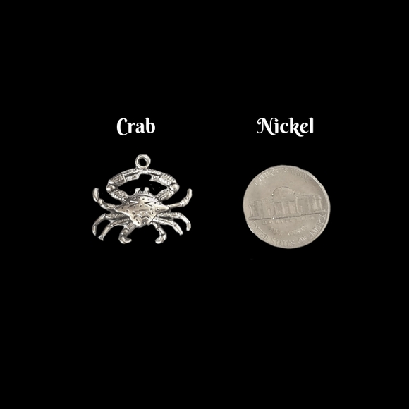 Handcreated Crab Earrings on Stainless Steel Ear Wires - Picture 9 of 12